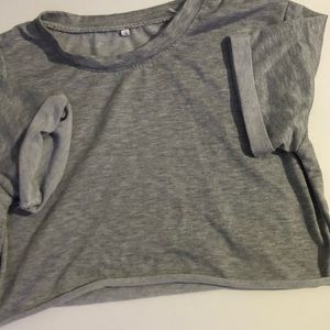 Grey crop top